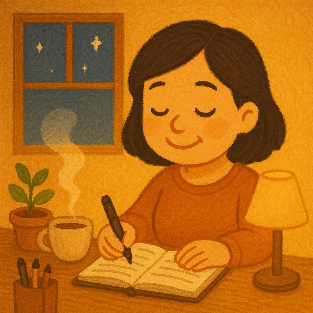 매일 일상 정리 루틴을 실천하는 중년 여성의 모습